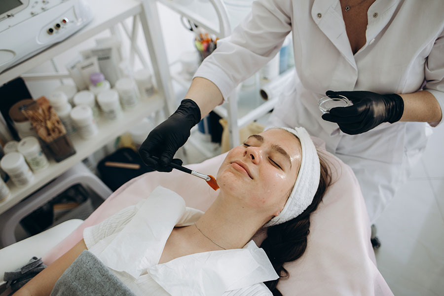 Chemical-Peel-Face-Ttreatment Woman getting a Chemical Peel Face Treatment